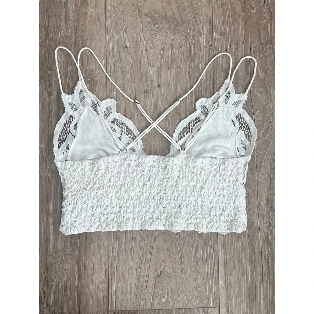 Free People FP One Adella Floral Lace Bralette Boho Large Fairy Whimsical Beach